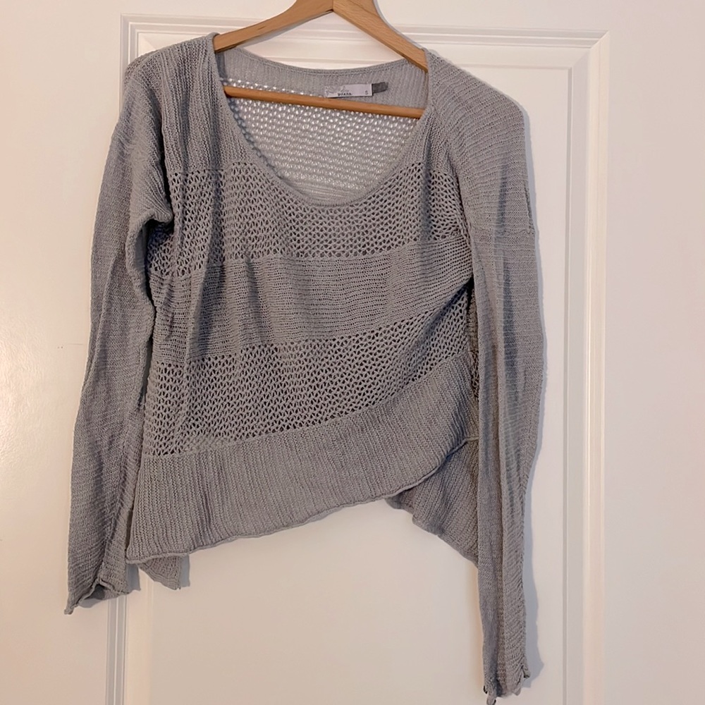 Prana knitted pullover asymmetric hem size Small